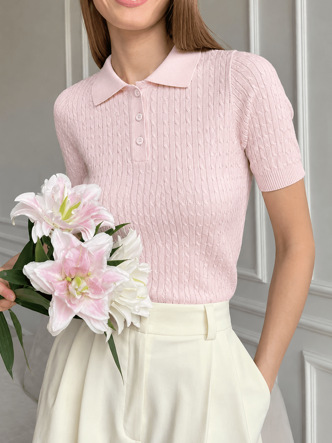 ZEYA - Amanda Knitted Polo Top