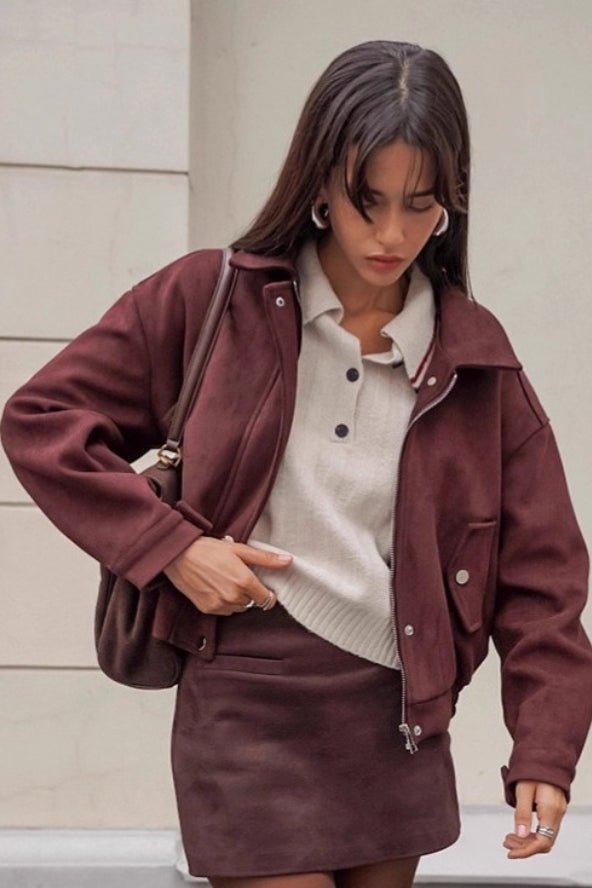 ZEYA - Amanda Relaxed Suede Coat