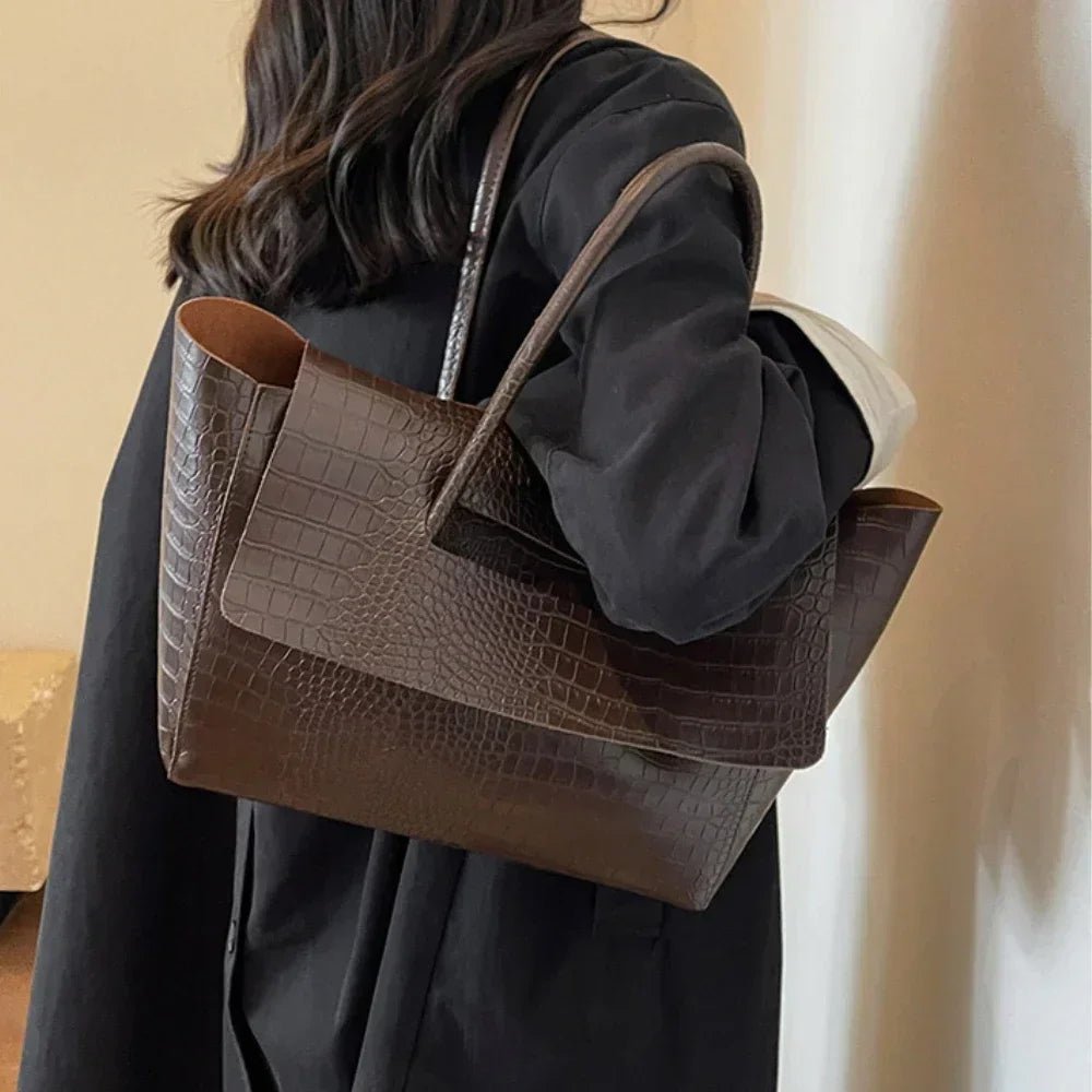 ZEYA - Amelia Embossed Leather Tote