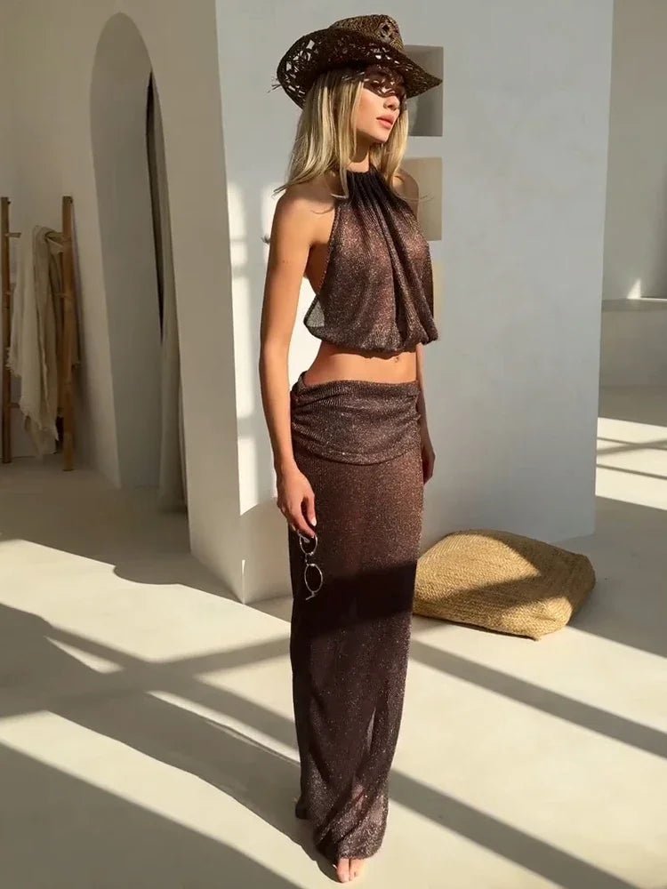 ZEYA - Andrea Lace-Up Knit Two-Piece Set