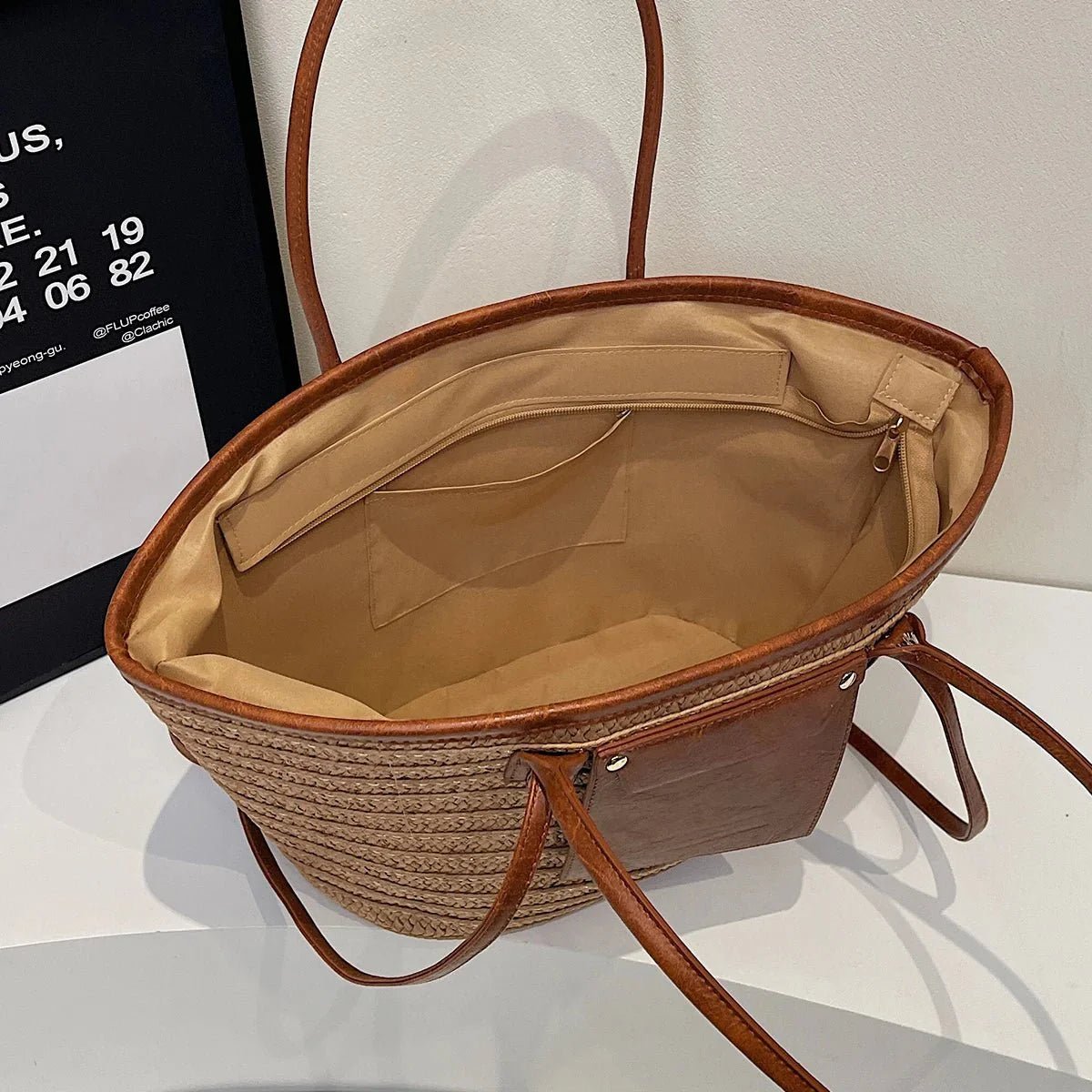 ZEYA - Aneyla Forest Woven Single - Shoulder Tote