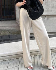 Pantalon large Angelita en satin