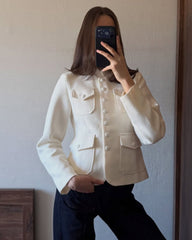 Anna. Blazer col officier poches à rabat