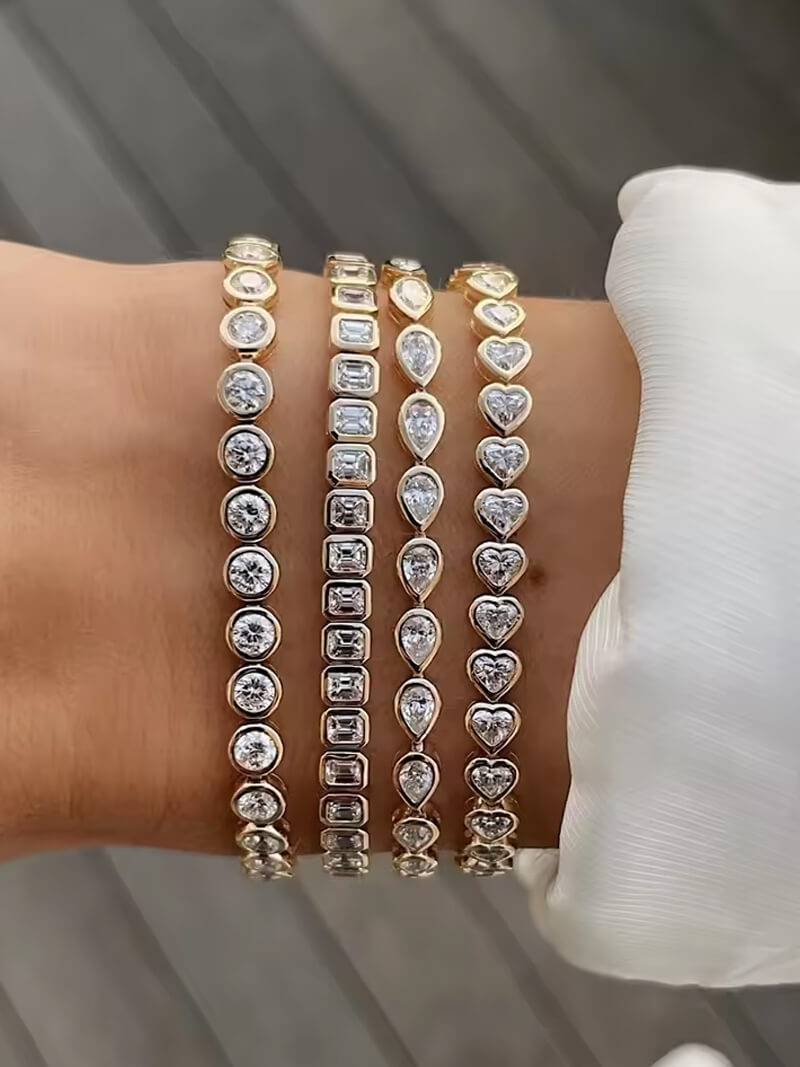 ZEYA - Arabella Heart Tennis Bracelet