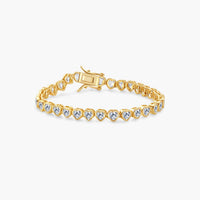 Bracelet tennis Arabella en zircone taille cœur
