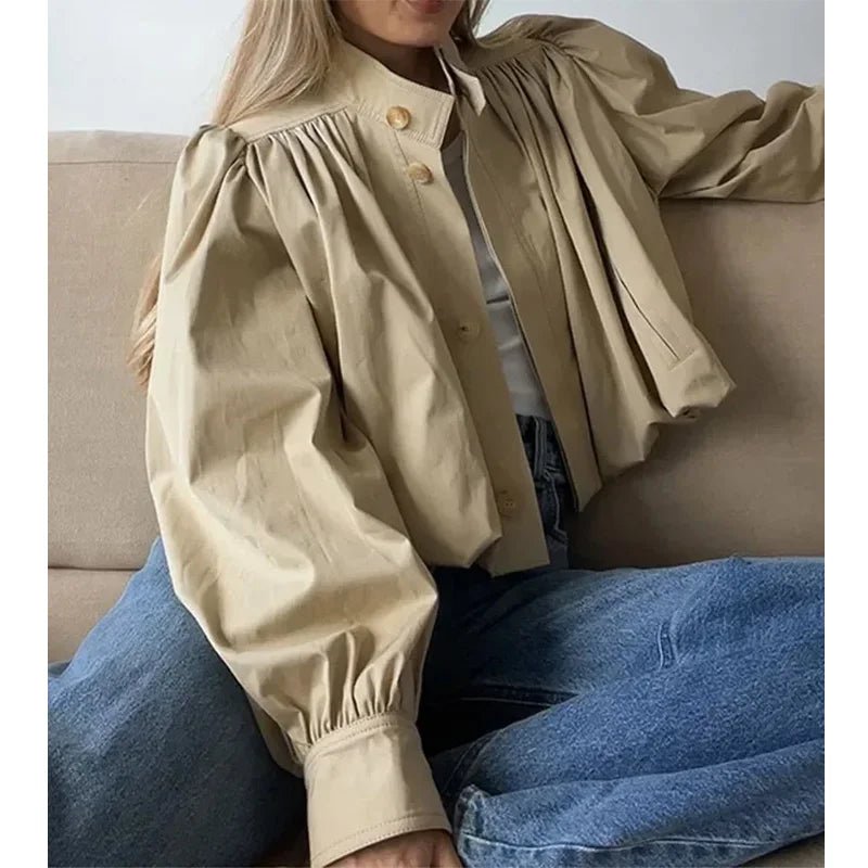 ZEYA - Avery Pleated Cropped Jacket