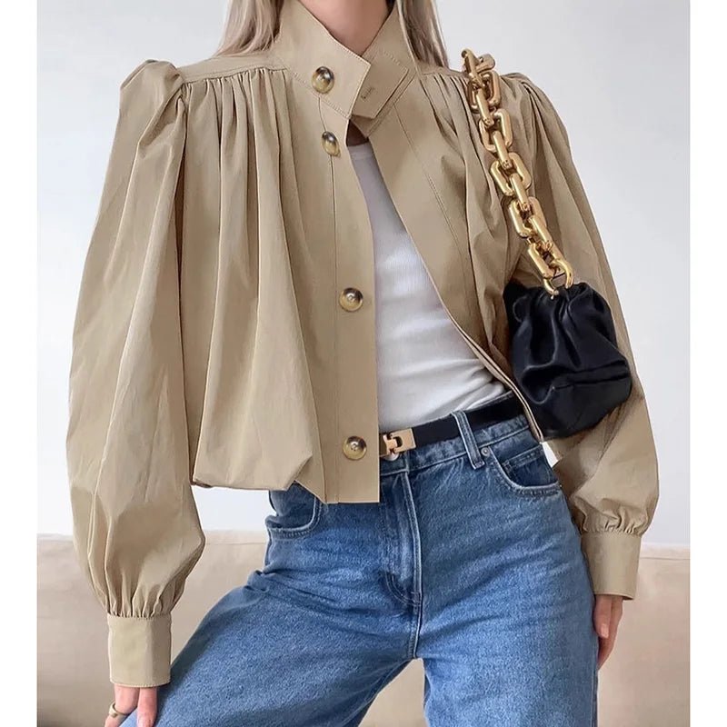 ZEYA - Avery Pleated Cropped Jacket