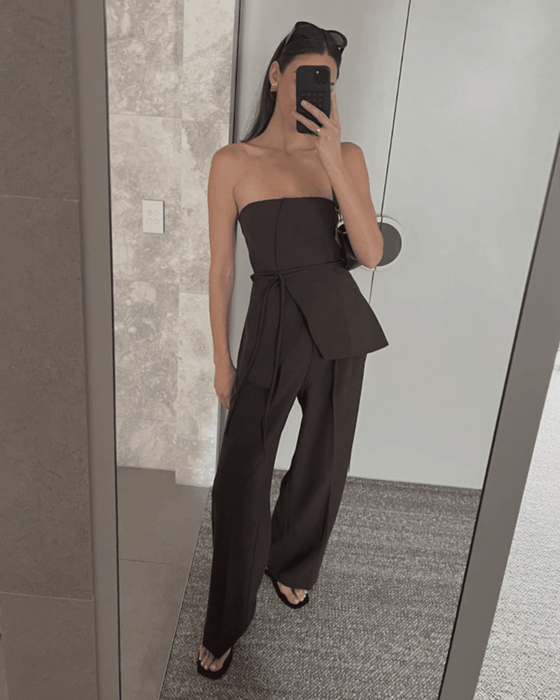 ZEYA - Blair Strapless & Wide Leg Two-Piece Set