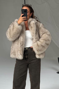 Brinley Mid-Length Fluffy Jacket