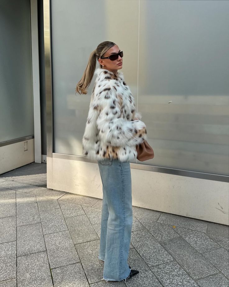 ZEYA - Camella Leopard Faux Fur Coat
