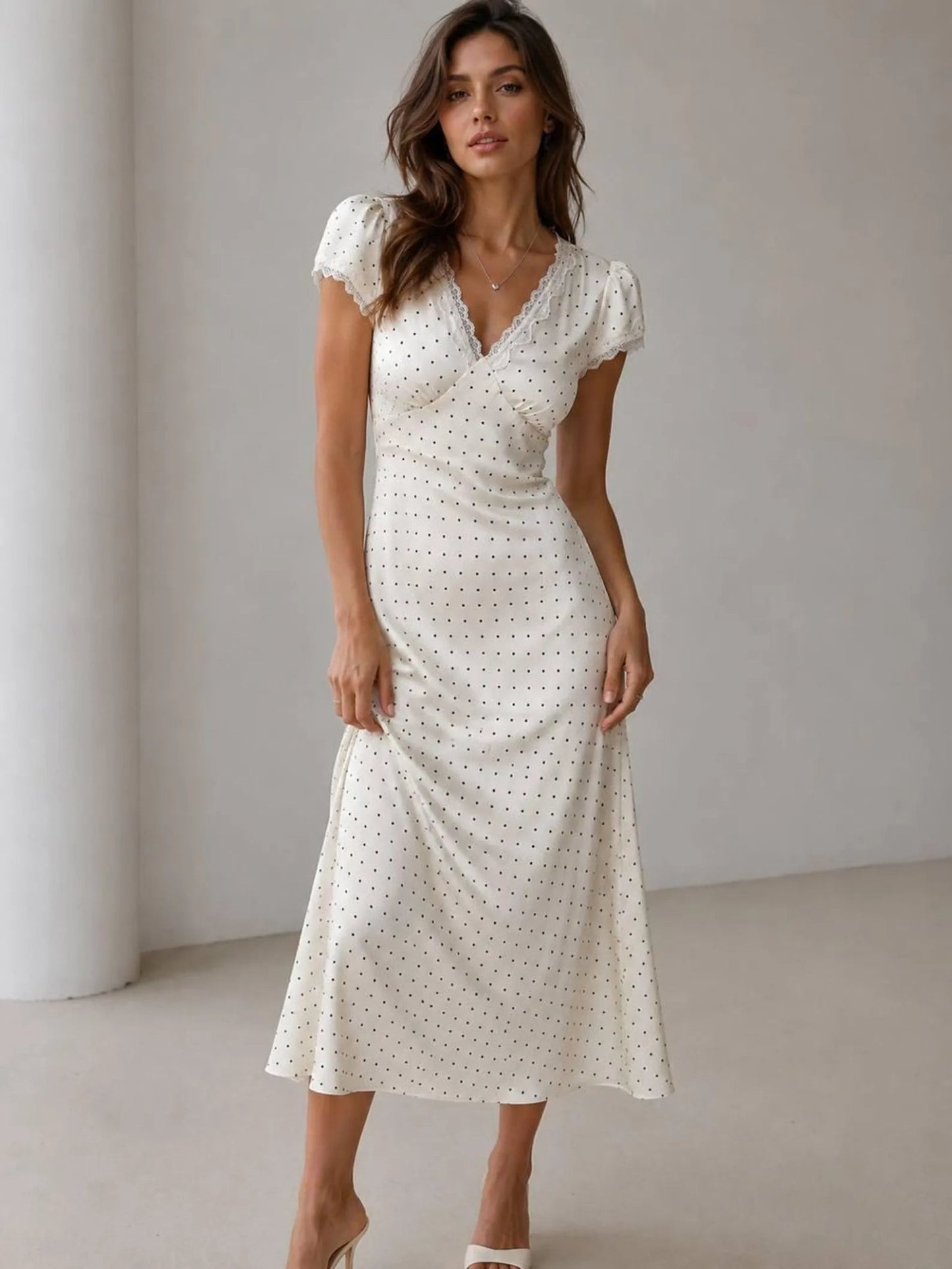 ZEYA - Camila Printed Satin Midi Dress