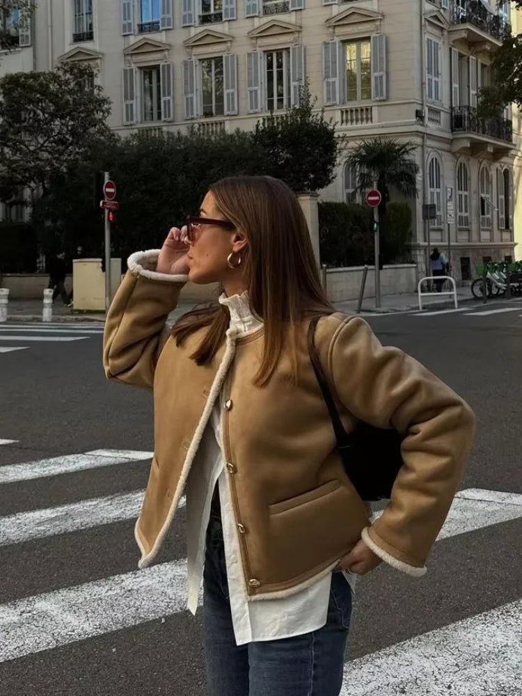 ZEYA - Candace Faux Fur Suede Coat