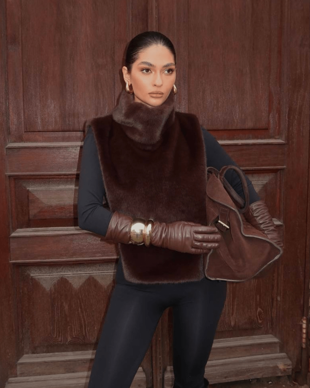 ZEYA - Carina Faux Fur Turtleneck Vest