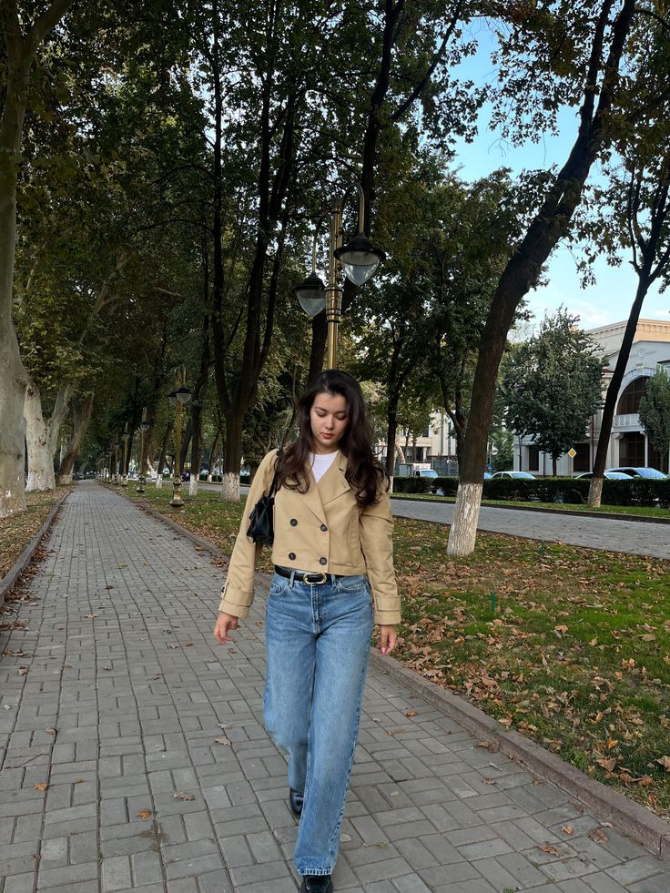 ZEYA - Carla Cropped Double Breasted Trench Coat