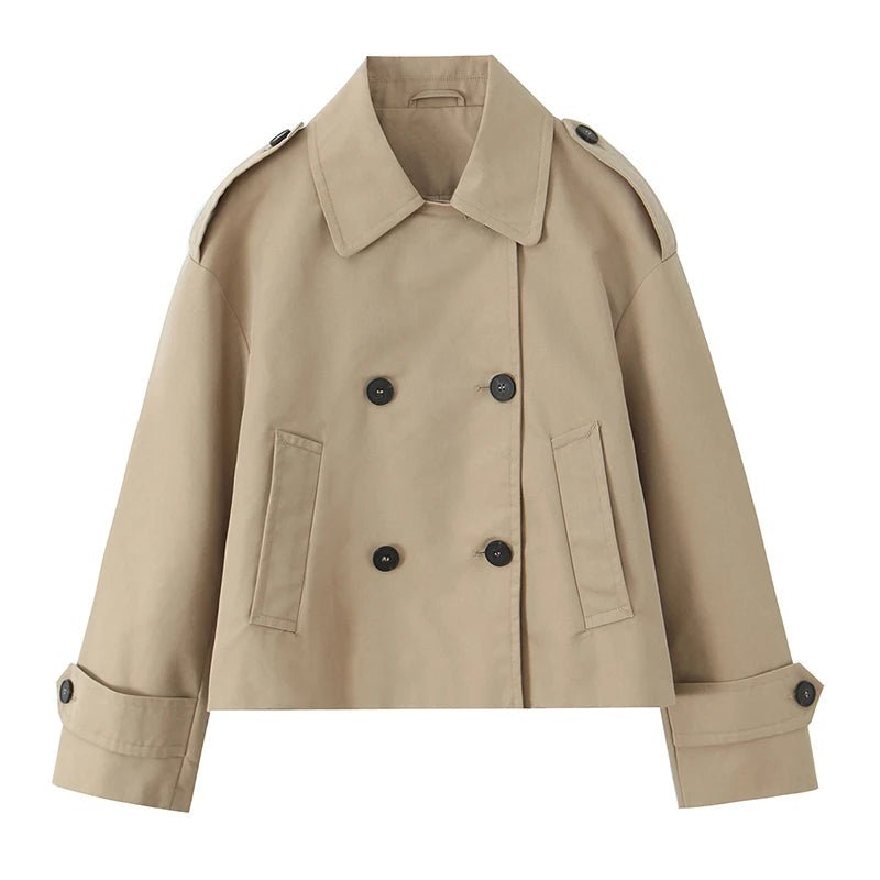 ZEYA - Carla Cropped Double Breasted Trench Coat