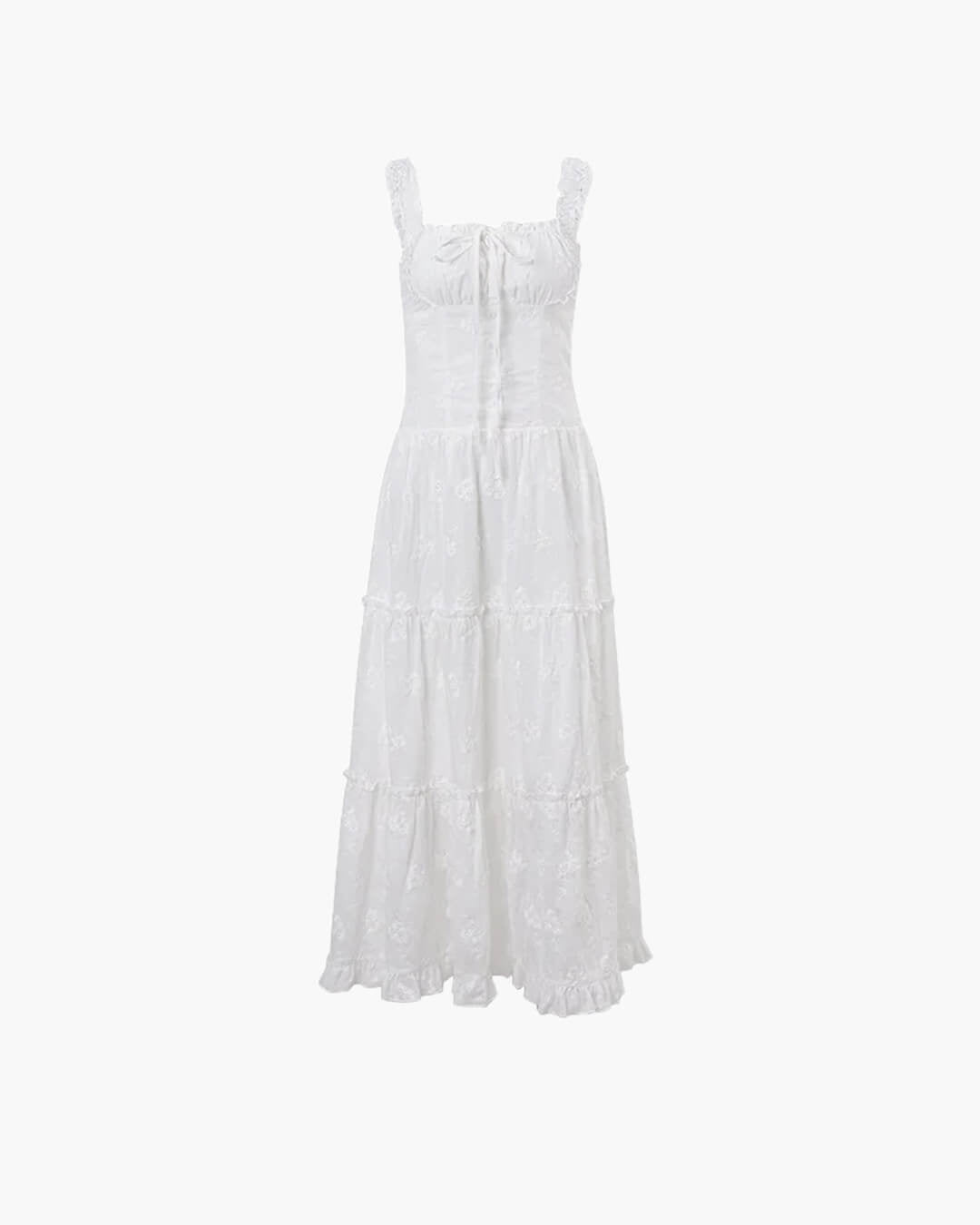 ZEYA - Carly Ruffle Trim Tiered Maxi Dress