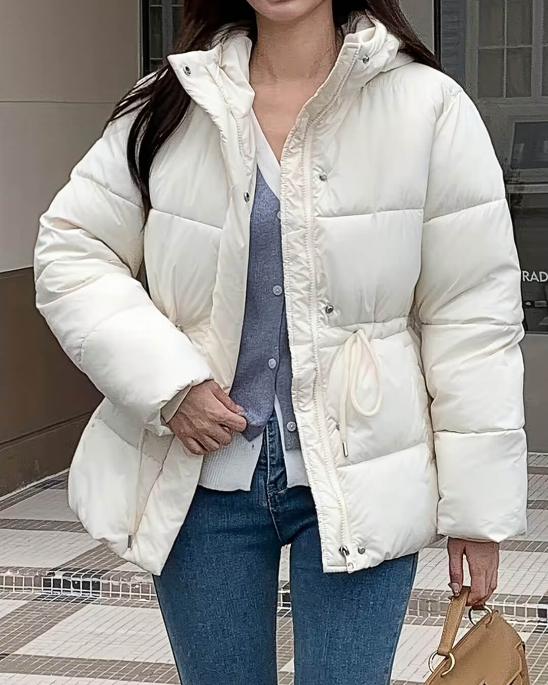 ZEYA - Carmen Oversized Drawstring Waist Puffer Jacket