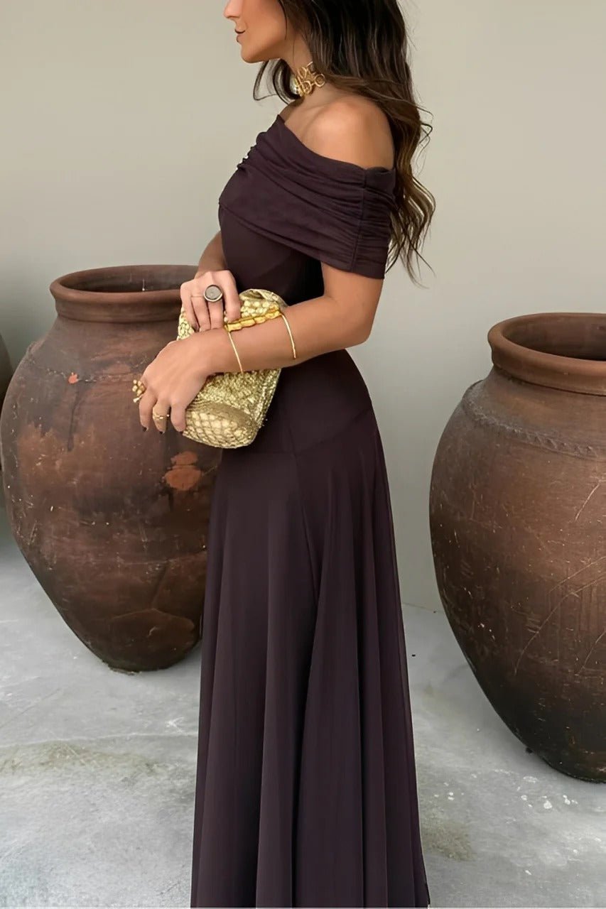 ZEYA - Cecile Off-Shoulder Ruched Maxi Dress