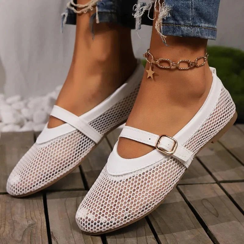 ZEYA - Celeste Mesh Mary Jane Ballet Flats