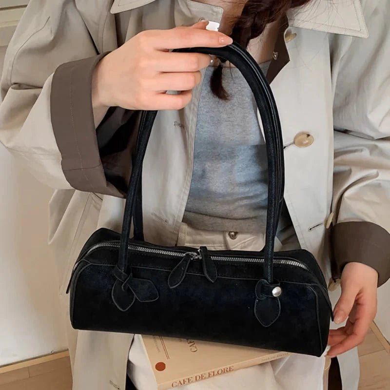 ZEYA - Celeste Suede Baguette Bag