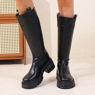 Charlee Knee High Faux Leather Boots