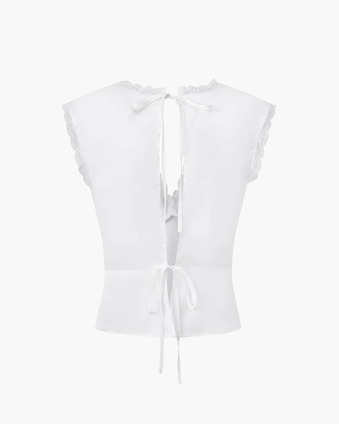 ZEYA - Cheska Deep Neck Satin Top