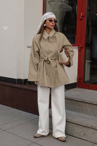 Clara trench-coat portefeuille ceinturé