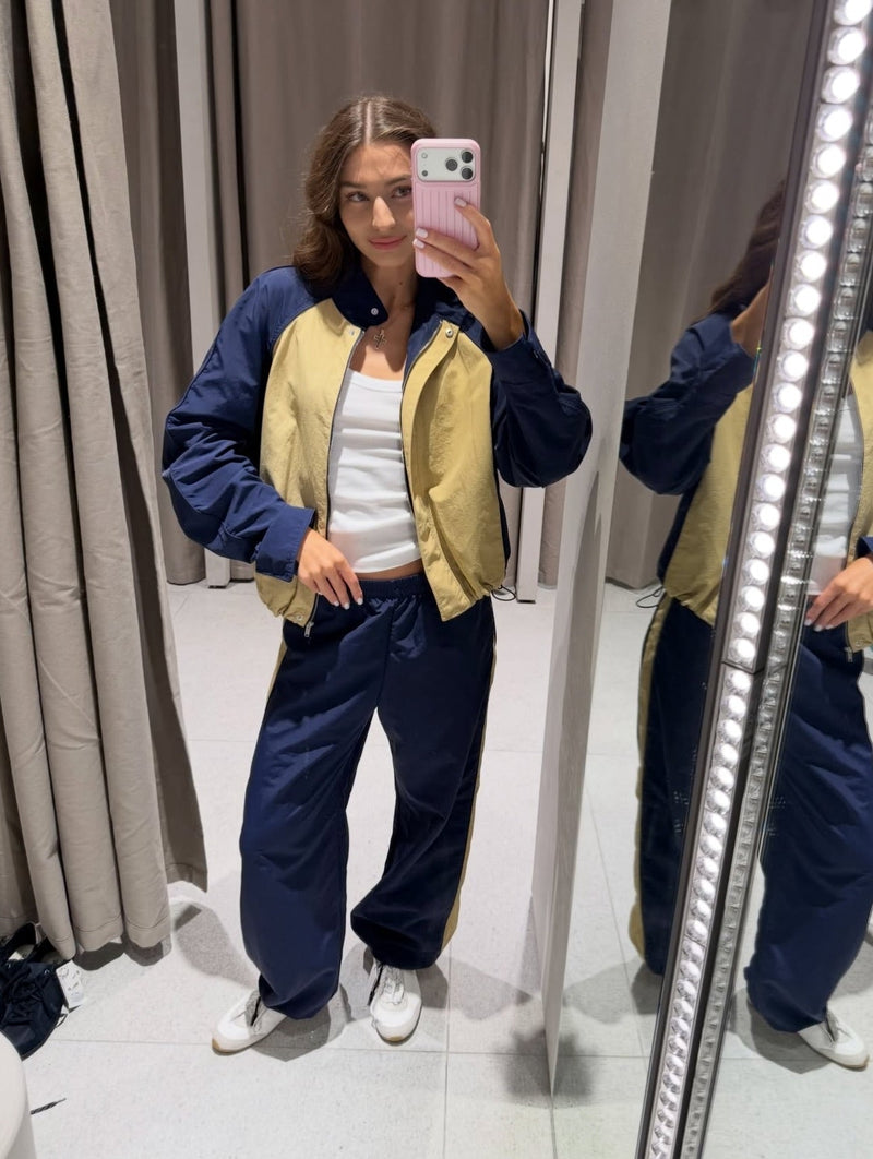 Claudia Patchwork Nylon Tracksuit