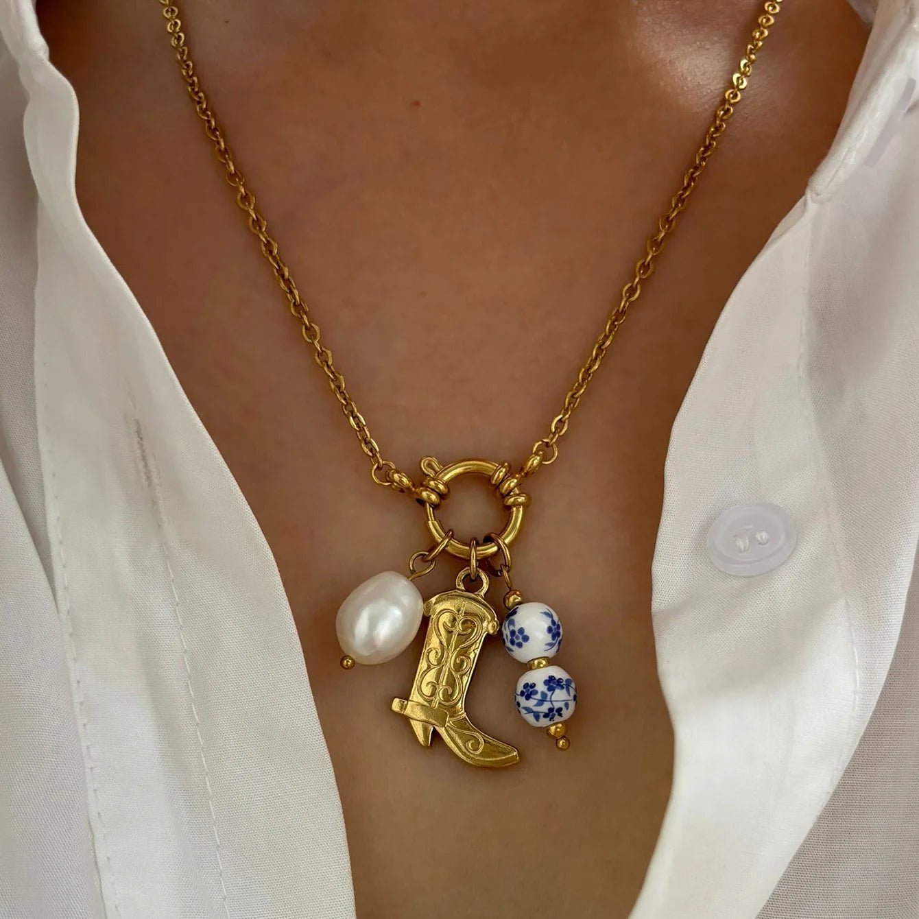 ZEYA - Cristy Pendant Pearl Necklace