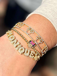 Bracelet Customizable à Lettres Bubble