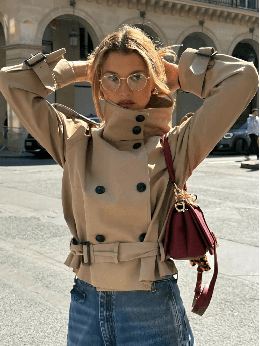 ZEYA - Daphne Cropped Trench Coat