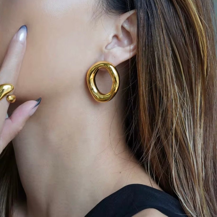 ZEYA - Delilah Round Circle Earrings