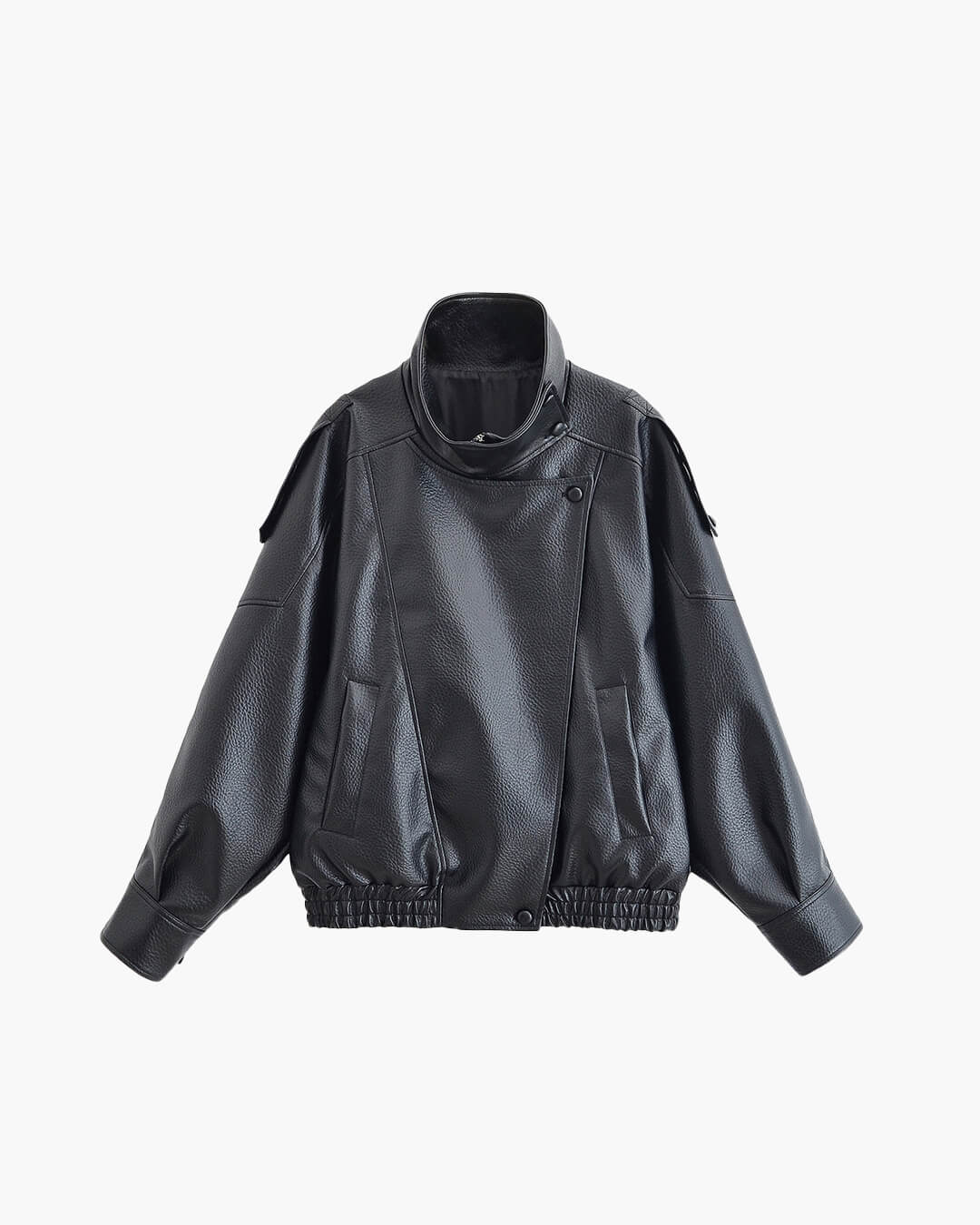 ZEYA - Dina Asymmetrical Leather Jacket