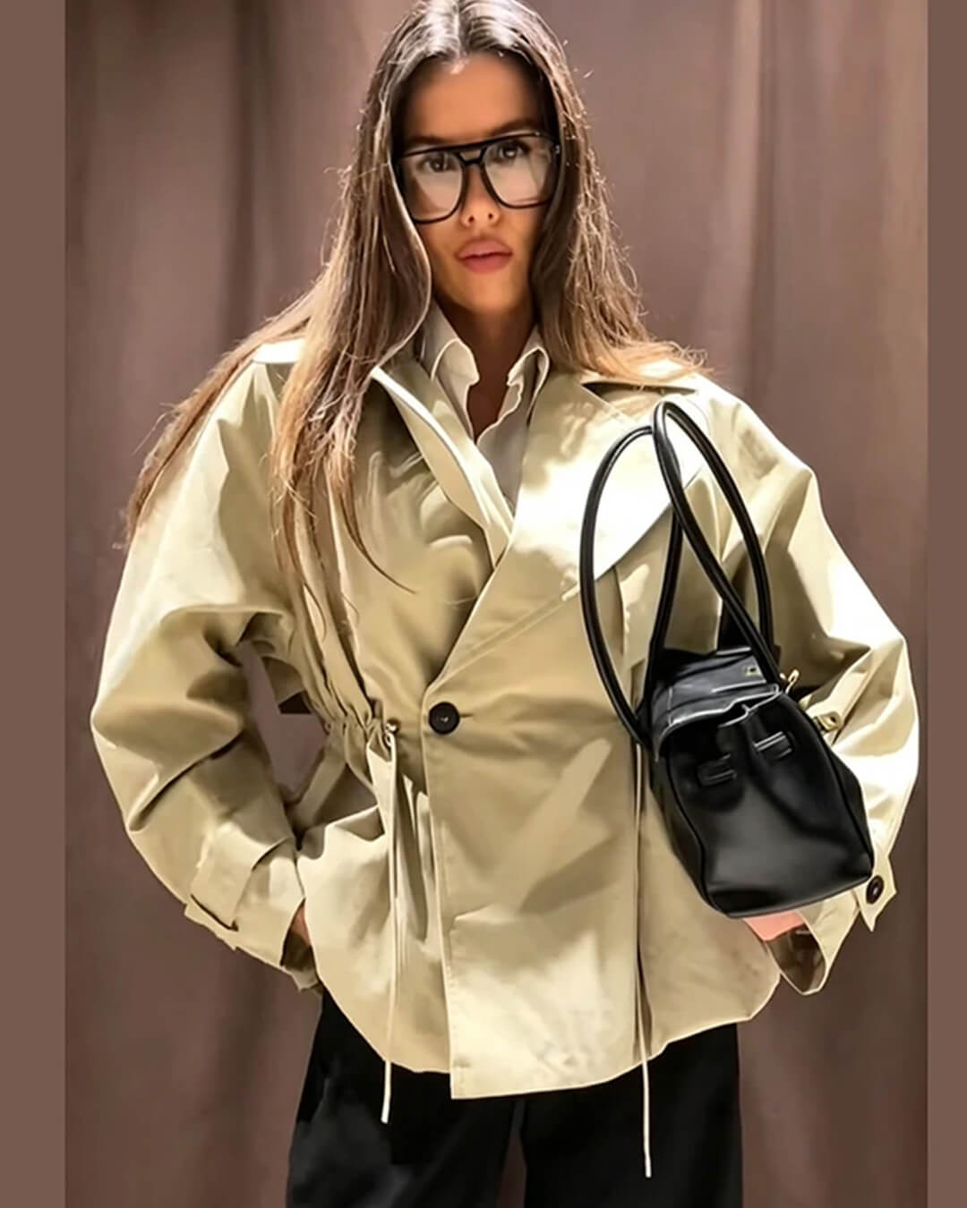 ZEYA - Ellen Lapel Collar Trench Coat
