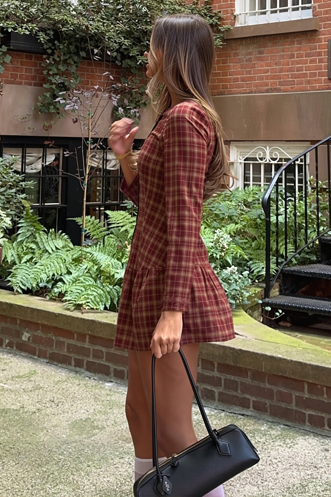 ZEYA - Ellie Long Sleeve Plaid Mini Dress