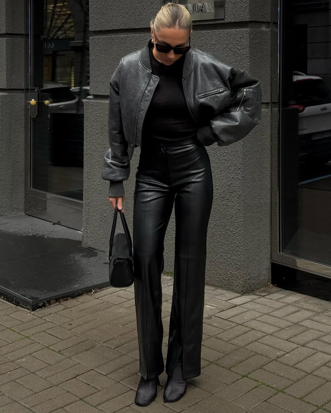 ZEYA - Eloise Faux Leather Flare Pants