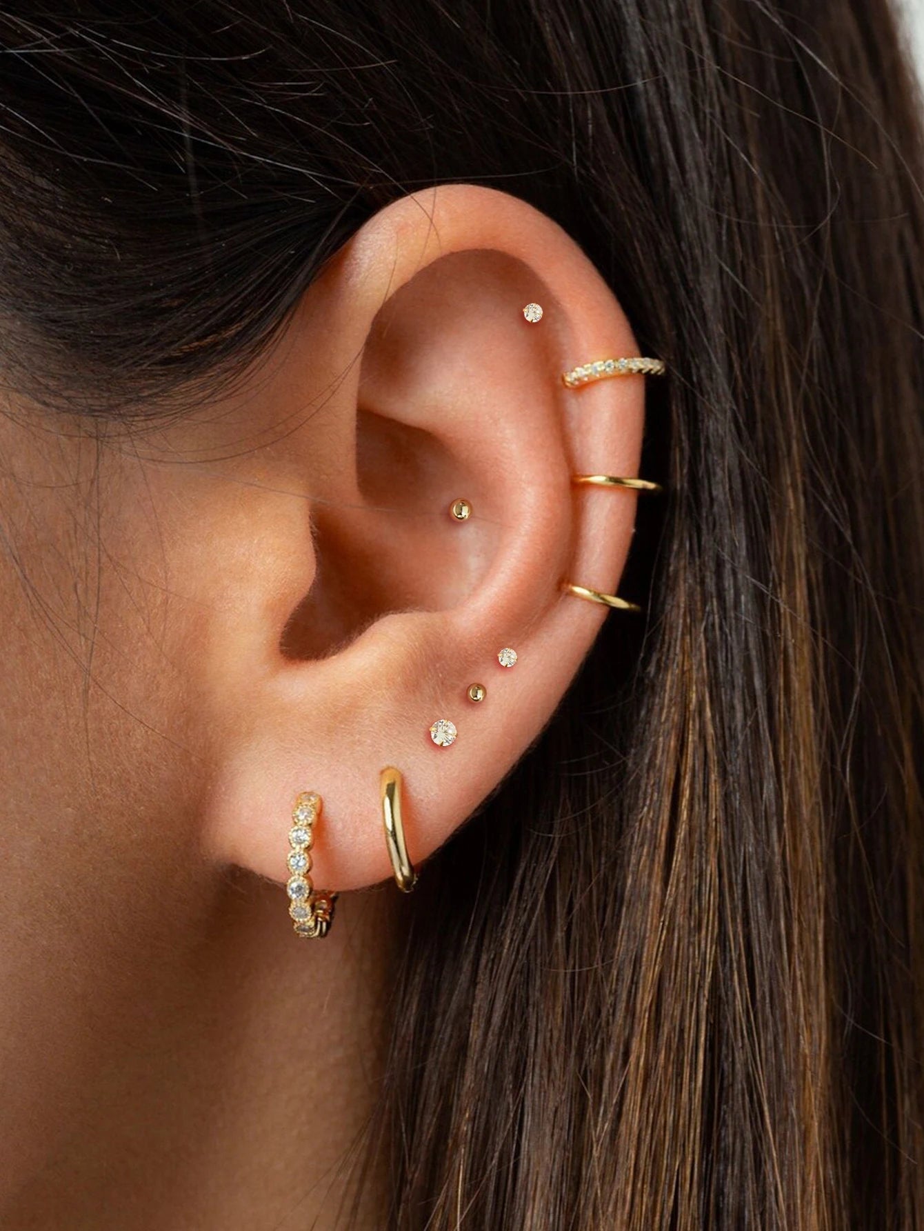 ZEYA - Emma Earring Hoop Set 10pcs