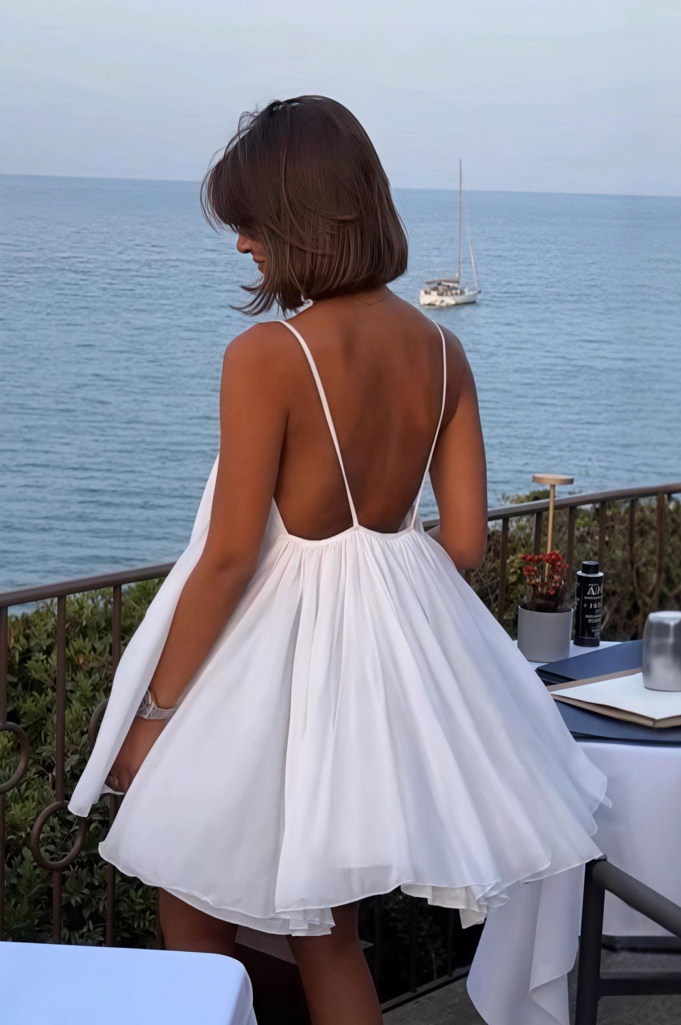 ZEYA - Esra Spaghetti Strap Flowy Mini Dress