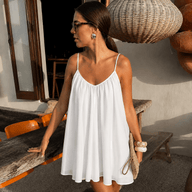 Esra Spaghetti Strap Flowy Mini Dress