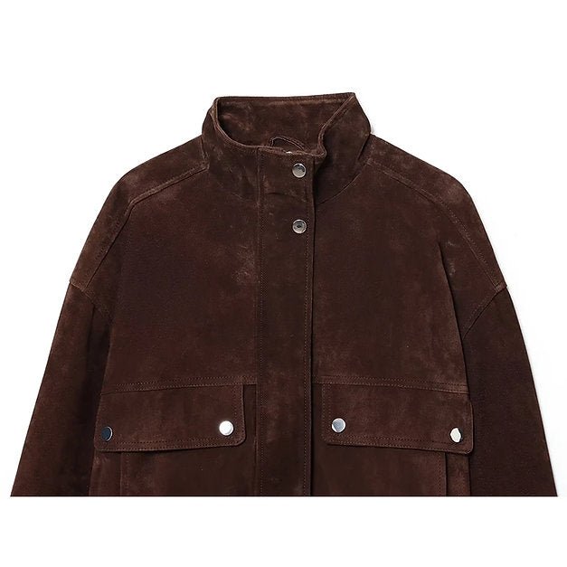 ZEYA - Esther Wide Shoulder Suede Jacket