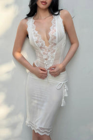 Evelyn Lace Tie Back Skirt Set