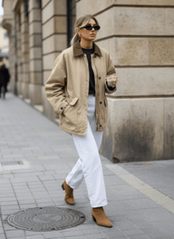 Fiona Vintage Utility Canvas Jacket