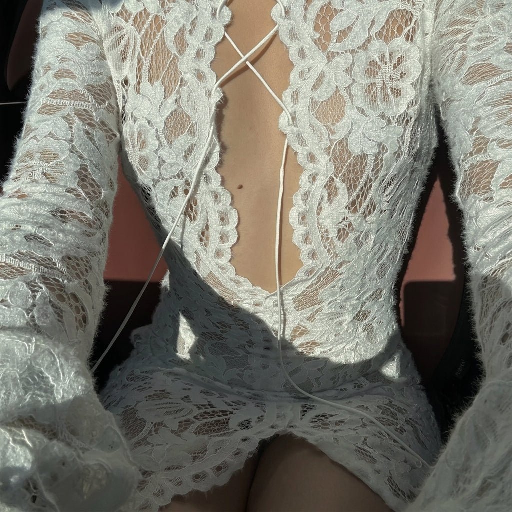 ZEYA - Florencia French Lace Tie Dress