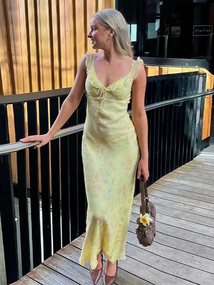 ZEYA - Florencia Ruffled Floral Maxi Dress