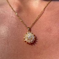 Flower Fidget Spinner Necklace
