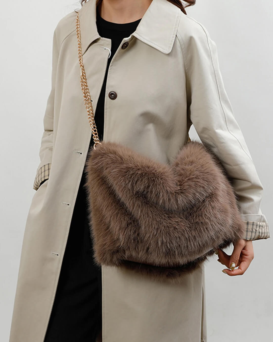 ZEYA - Frances Faux Fur Tote Bag