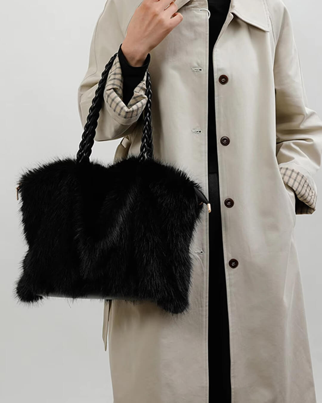 ZEYA - Frances Faux Fur Tote Bag