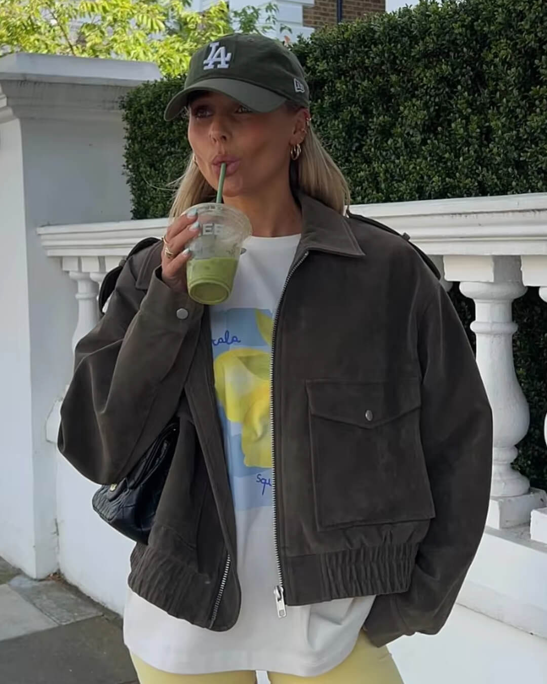 ZEYA - Ginny Suede Pilot Bomber Jacket
