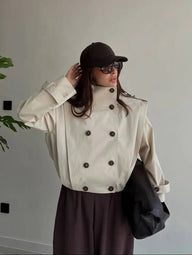 Gloria Pleated Trench Coat
