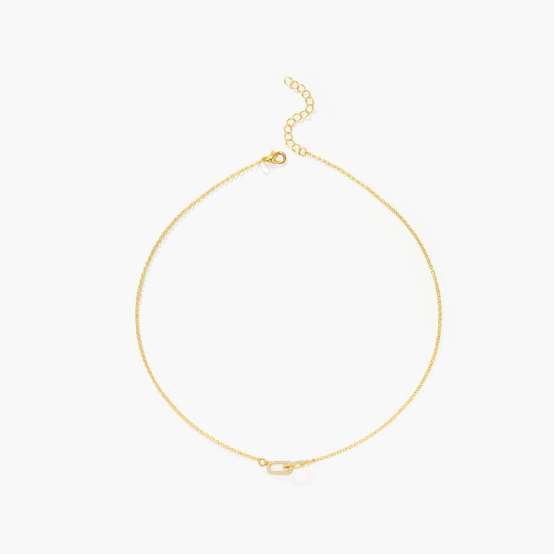 ZEYA - Gwen Interlocking Zirconia Chain Necklace